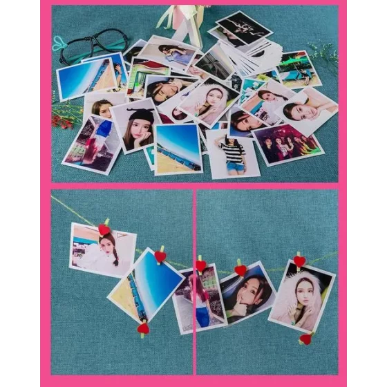 Impresión de fotos en color y sello plástico